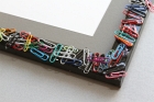 Paper clips, black frame resin detail