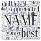 Dad #2 Dad, Word Cloud