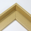This L-shaped canvas floater frame features a natural finish, with a 1-1/4 " depth for artworks.
*Note: These solid wood, custom canvas floaters are for stretched canvas prints and paintings, and raised wood panels.