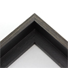 This deep textured L-shaped canvas floater, features a distressed-aged look and finished in black. The face width is 5/8 "es, perfect for vintage look.
Display your favourite gallery wrapped Giclée print or painting with authentic, fine art style. These canvas floating frames are ideal for medium and large images.
*Note: These solid wood, custom canvas floaters are for stretched canvas prints and paintings, and raised wood panels.