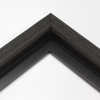 This textured floater frame, features a distressed-aged look and finished in black. Perfect for vintage look.
1 " width: ideal for small artwork. Highlight this frames rustic undertones with a bucolic nature print or photograph.