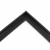 This black small, L-shaped canvas floater frame features a 1/8 " flat face, and 11/16 " rabbet.
*Note: These solid wood, custom canvas floaters are for stretched canvas prints and paintings, and raised wood panels.