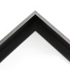 This medium, L-shaped canvas floater frame features a Charcoal Woodgrain style, and a 3/8 " flat face.
*Note: These solid wood, custom canvas floaters are for stretched canvas prints and paintings, and raised wood panels.