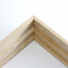 This Stair-step shaped canvas floater frame features a natural finish, with a 1-5/8" depth for artworks.
*Note: These solid wood, custom canvas floaters are for stretched canvas prints and paintings, and raised wood panels.