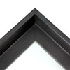 This extra tall, L-shaped floating contemporary canvas frame in espresso features a thin flat face.
*Note: These solid wood, custom canvas floaters are for stretched canvas prints and paintings, and raised wood panels.