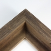 This aged medium/large barn-wood style, L-shaped canvas floater frame features a mixture of dark brown tones of shades, and a 1-1/4 " flat face.
*Note: These solid wood, custom canvas floaters are for stretched canvas prints and paintings, and raised wood panels.