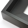 This large profile, L-shape floating canvas frame features a deep, 2.4 " rabbet dressed all in classic matte black.
Display your favourite gallery wrapped canvas Giclée print or painting with authentic, fine art style. This canvas floater is ideal for large images mounted on thick (1.5 to 2 " deep) stretcher bars.
*Note: These solid wood, custom canvas floaters are for stretched canvas prints and paintings, and raised wood panels.