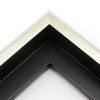 This unique floater frame for stretched canvas features a narrow, 0.5 " face that falls into a steep reverse slant toward the outer edge of the frame. The modern style is finished in frosted silver on the face and outer edge.
Ideal for mounting medium to extra large, thick (1.5 " deep) gallery wrapped canvas portraits, paintings or Giclée prints. The canvas will extend slightly farther than the face of the frame.
*Note: These solid wood, custom canvas floaters are for stretched canvas prints and paintings, and raised wood panels.